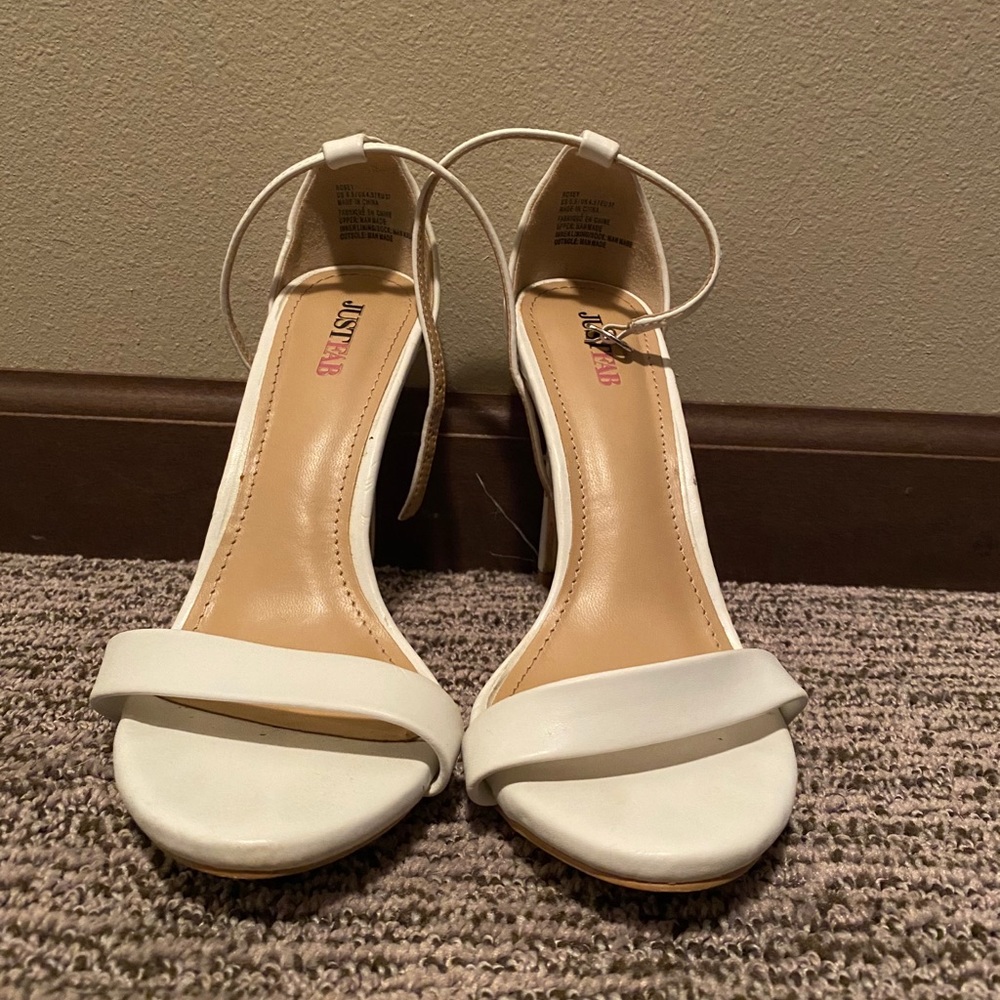 White Strappy Heels